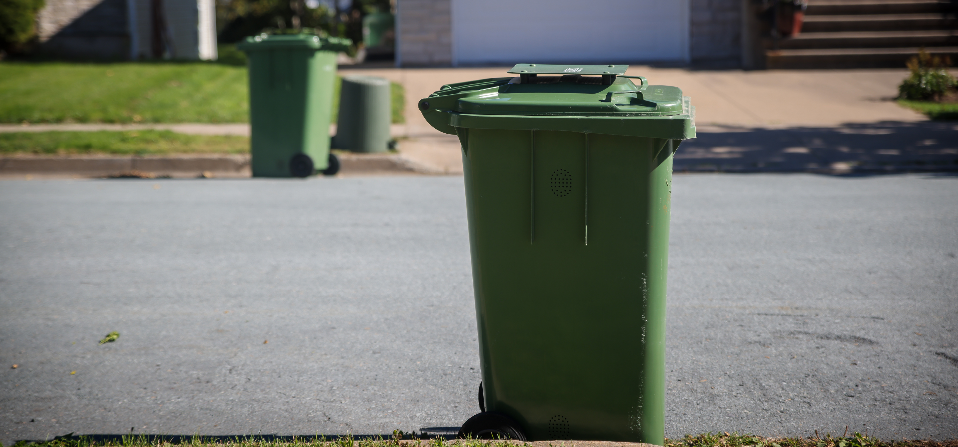 Stock image of Waste Cart on Curb