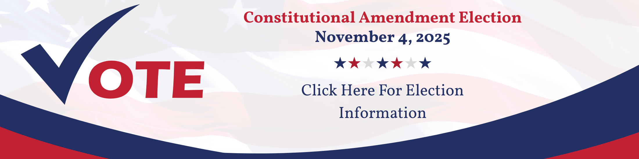 November 4th Election banner. Click for election information.